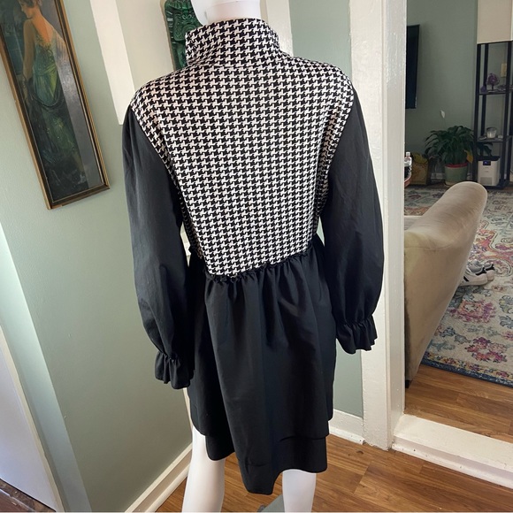 SHEIN Curve 2XL Houndstooth Black Mini Dress Mod Plus Size Curvy Volup - Picture 11 of 13